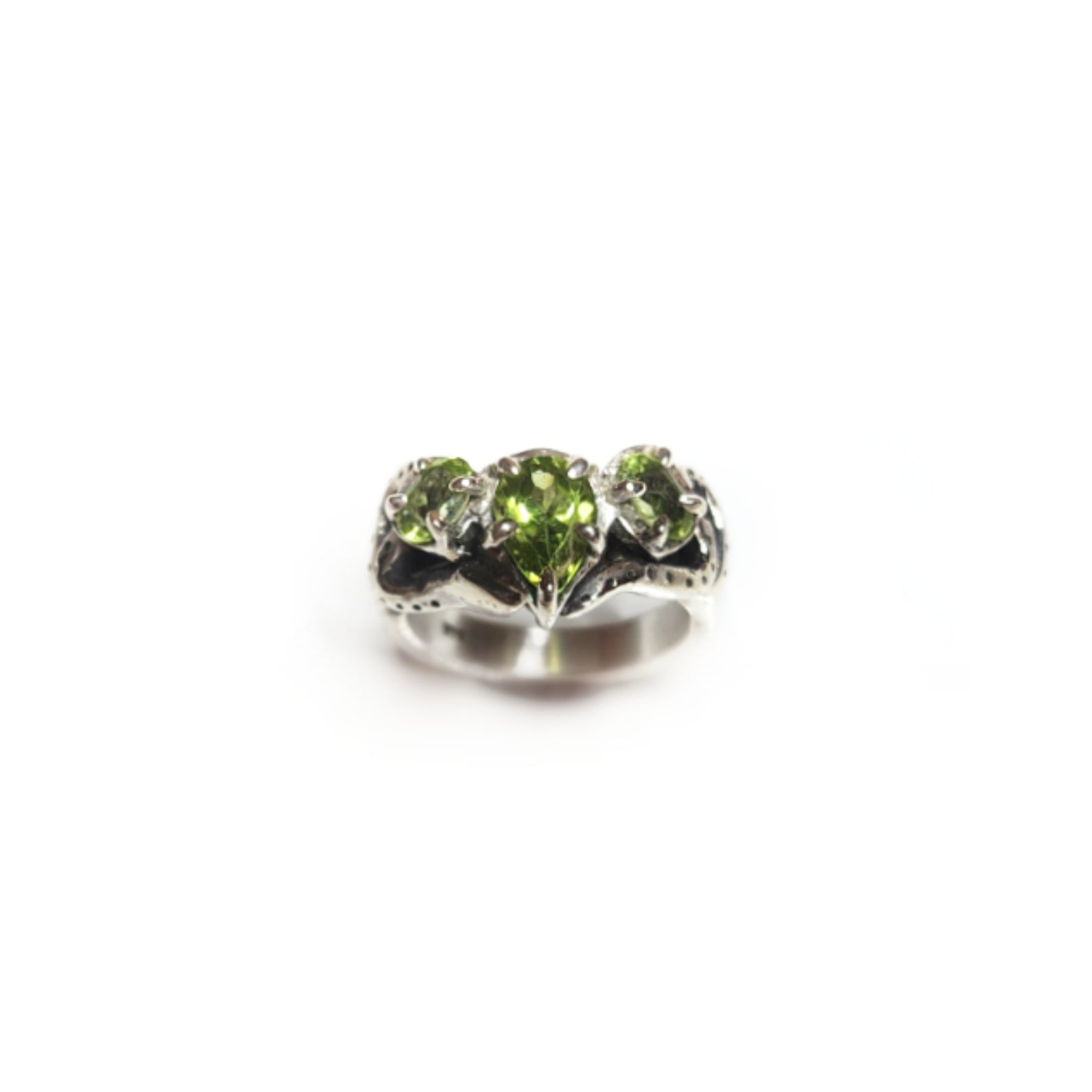 Peridot Snake Ring