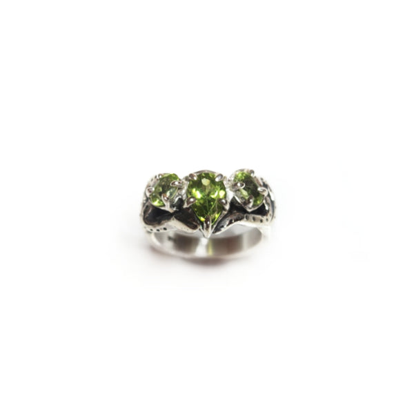 Peridot Snake Ring