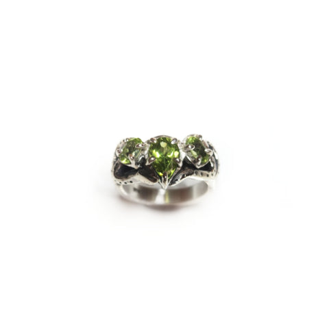 Peridot Snake Ring